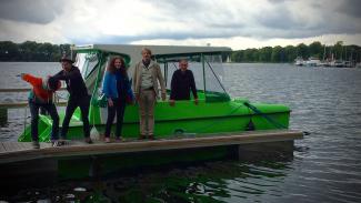 Abfahrt zur Solarboot-Tour in Tegel