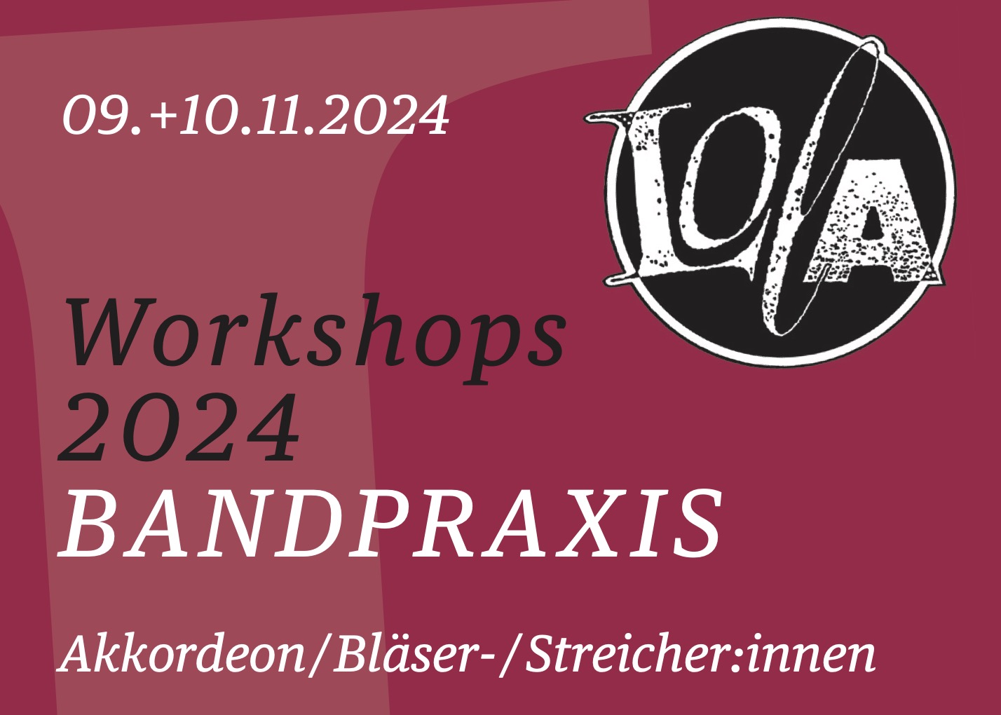 Ankündigung Workshop Bandpraxis