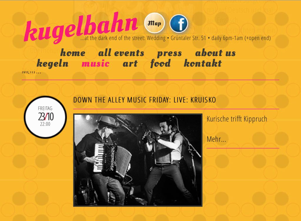 Flyer Kruisko trifft Koppruch in der Kugelbahn