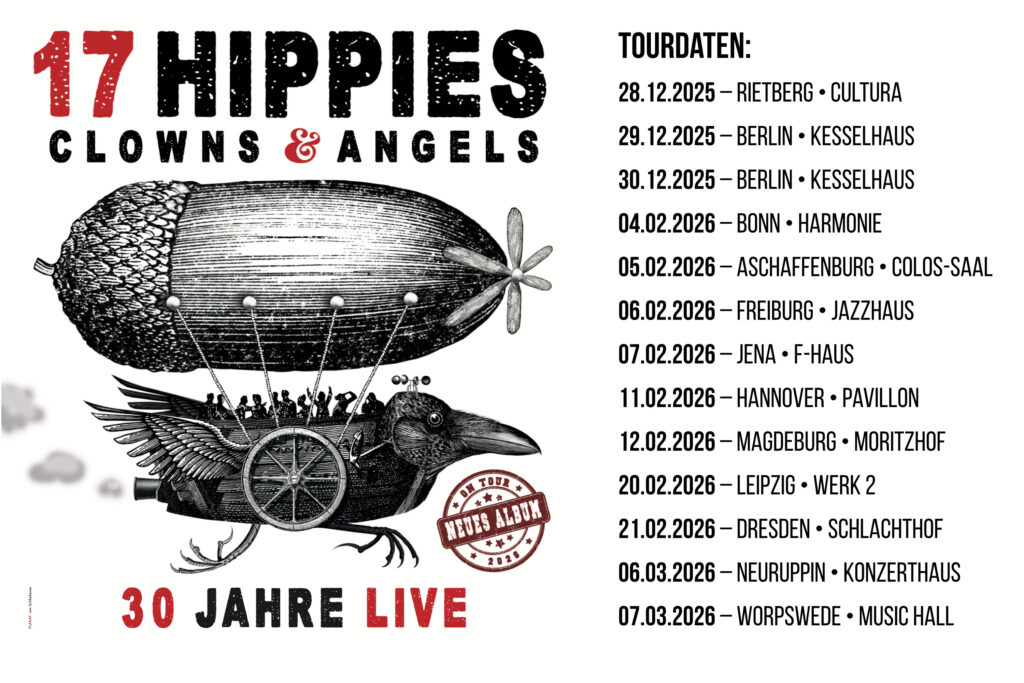 Tourdaten 30 Jahre 17 Hippies